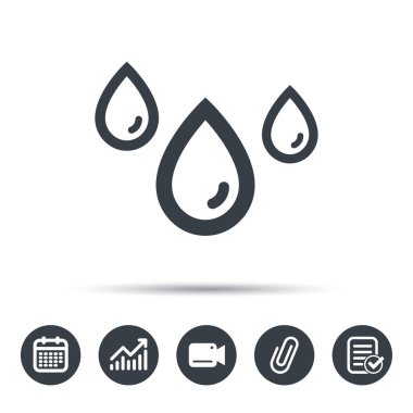 Su damla simgesi. Yağmurlu hava işareti.