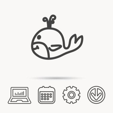 Balina simgesi. En büyük memeli hayvan işareti.