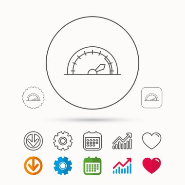 Hız göstergesi simgesi. Hız takometre oklu.