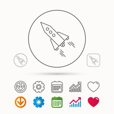 Başlangıç iş simgesi. Roket işareti.