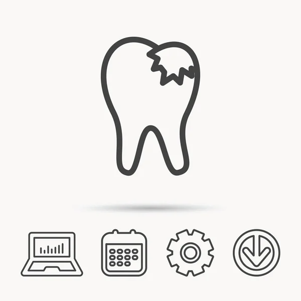 Dental fillings icon. Tooth restoration sign. — Stock Vector