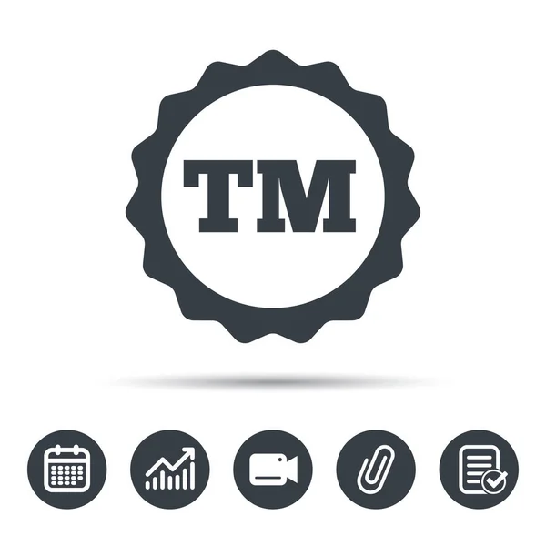 Registered TM trademark icon. Intellectual work. — Stock Vector