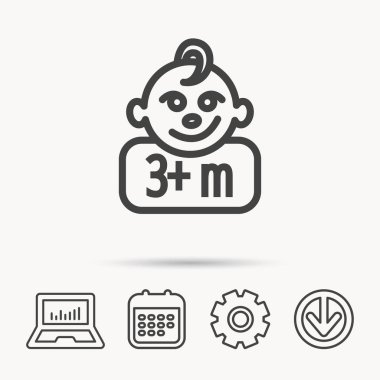 Bebek yüz simgesi. Yeni doğan çocuk işareti.