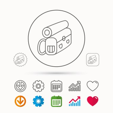 Sırt çantası simgesi. Seyahat ekipman işareti.