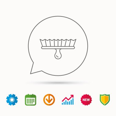 Fırça simgesi. Boya Fırçası aracı işareti.