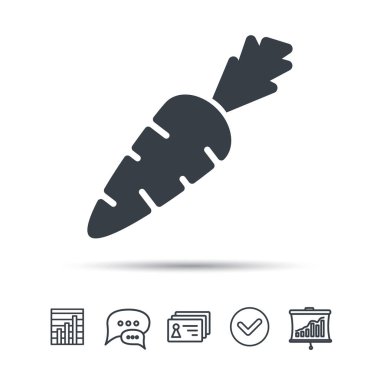 Havuç simgesi. Doğal sebze işareti.