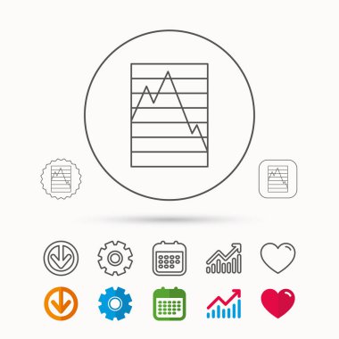 Grafik simgesini. Grafik diyagramı işareti.