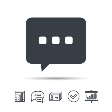 Sohbet simgesi. Konuşma balonu işareti.