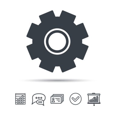 Dişli simgesini. Onarım hizmeti işareti.