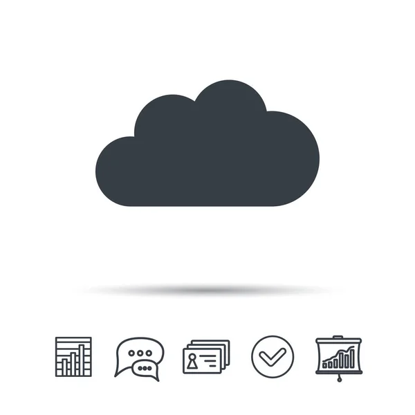 Icono de nube. Signo de tecnología de almacenamiento de datos . — Vector de stock