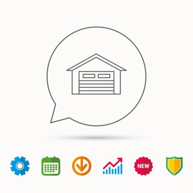 Otomatik garaj simgesi. Park işareti taşıma.