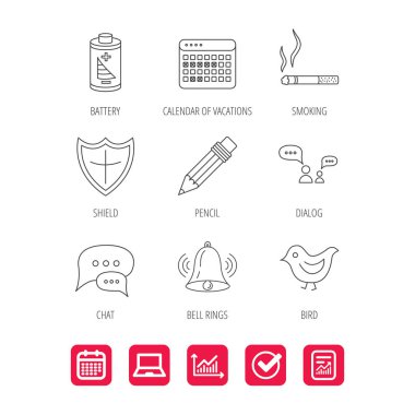 Pil, kalem ve Koruma Kalkanı simgeleri.