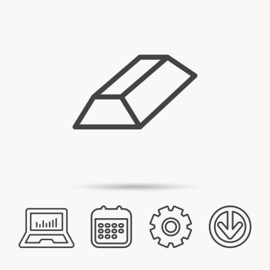 Simge bar altın. Bankacılık hazine işareti.