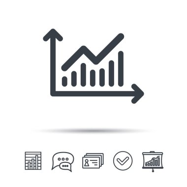 Grafik simgesi. İş analizi işareti grafik.