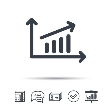 Grafik simgesi. İş analizi işareti grafik.