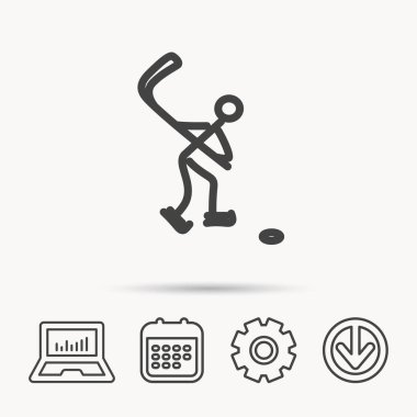 Buz hokeyi simgesi. Profesyonel spor oyun işareti.