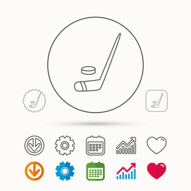 Buz hokeyi simgesi. Profesyonel spor oyun işareti.