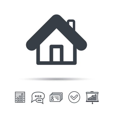 Ev simgesini. Ev bina oturum.