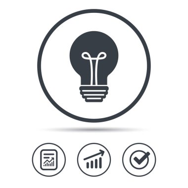 Ampul simgesi. Lamba aydınlatma işareti.