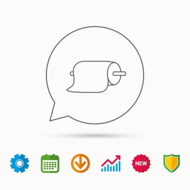 Kağıt havlu simgesi. Mutfak hijyen işareti.