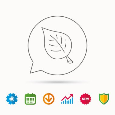 Yaprak simgesi. Doğal çevre işareti.