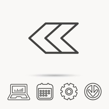 Sol ok simgesi. Önceki işaret.