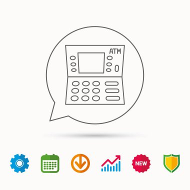 ATM simgesi. Otomatik Para Çekme işareti.