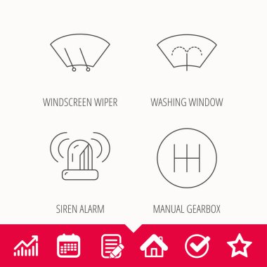 Manuel şanzıman, siren çalar ve yıkama pencere.