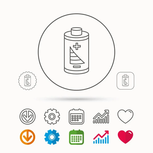 Ícone da bateria. Sinal de energia elétrica . —  Vetores de Stock