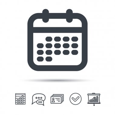 Takvim simgesini. Olaylar uyarı mektubu işareti.