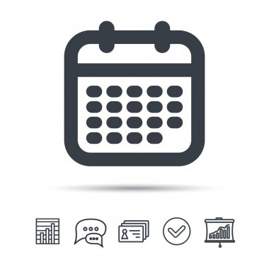 Takvim simgesini. Olaylar uyarı mektubu işareti.