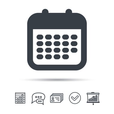 Takvim simgesini. Olaylar uyarı mektubu işareti.