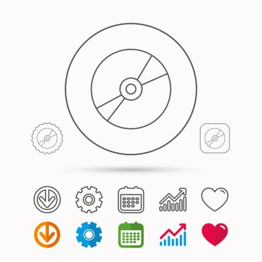 CD veya Dvd simgesini. Multimedya işareti.