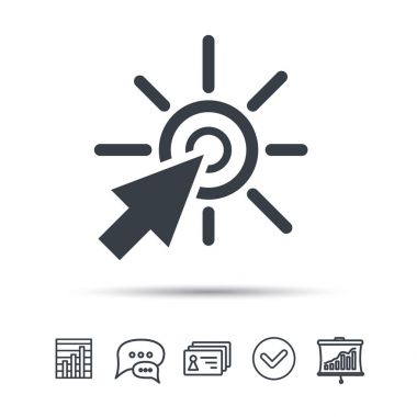 Simgesini tıklatın. Bilgisayar fare imleç işareti.