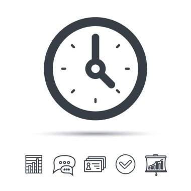 Saat simgesi. Makineyle ilgili seyretmek işareti.