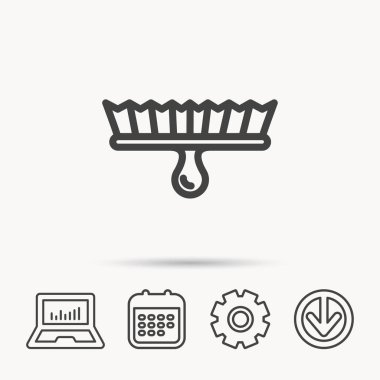 Fırça simgesi. Boya Fırçası aracı işareti.