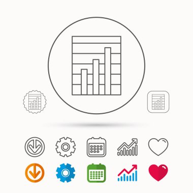 Grafik simgesini. Grafik diyagramı işareti.