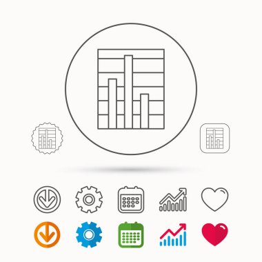 Grafik simgesini. Grafik diyagramı işareti.