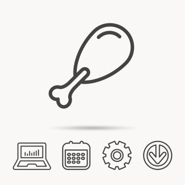 Tavuk bacağı simgesi. Baget işareti.