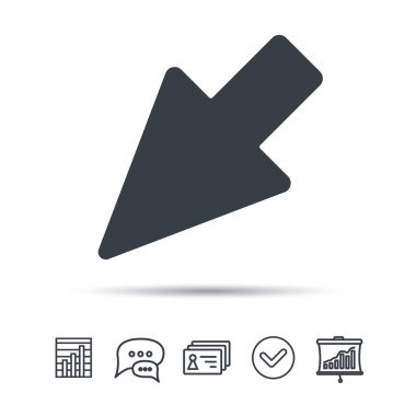 İmleç simgesi. Bilgisayar konumu işaret işareti.