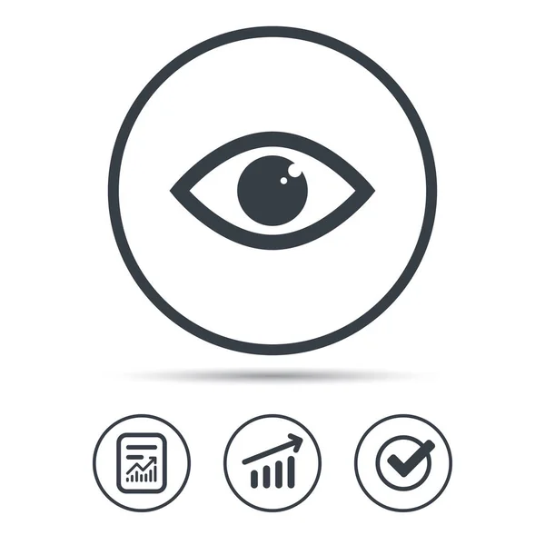 Icono del ojo. Signo de visión ocular . — Vector de stock