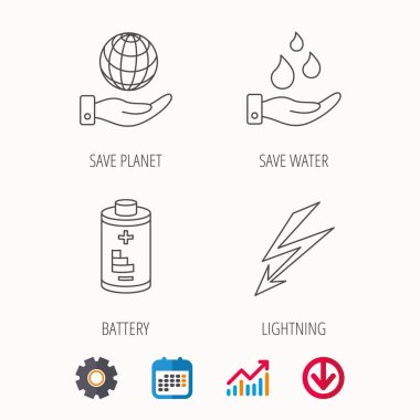 Gezegen, su ve batarya kutsal kişilerin resmi kurtarmak.