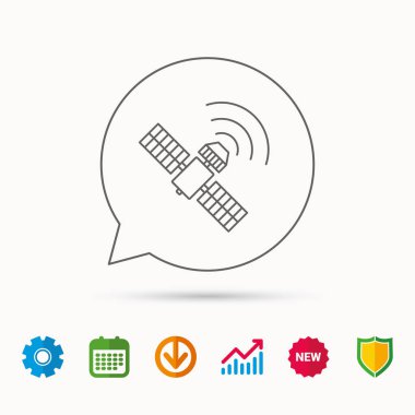 GPS simge. Uydu navigasyon işareti.