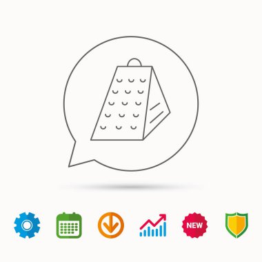 Rende simgesi. Mutfak aracı işareti.