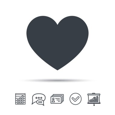 Kalp simgesi. Romantik aşk işareti.