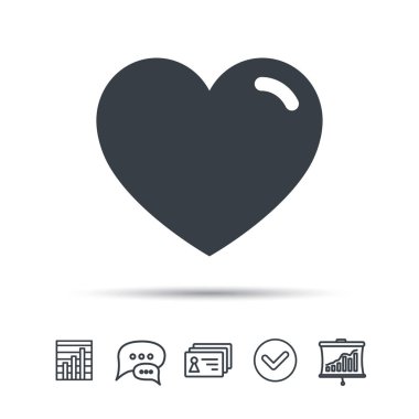 Kalp simgesi. Romantik aşk işareti.