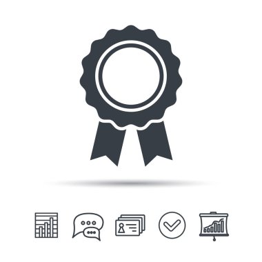 Madalya simgesi. Kazanan ödül amblemi işareti.