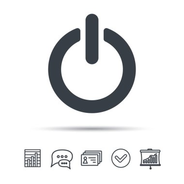 Açık, kapalı güç simgesi. Enerji geçiş işareti.