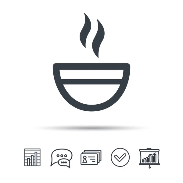 Tea cup icon. Hot coffee drink sign. — Stock Vector