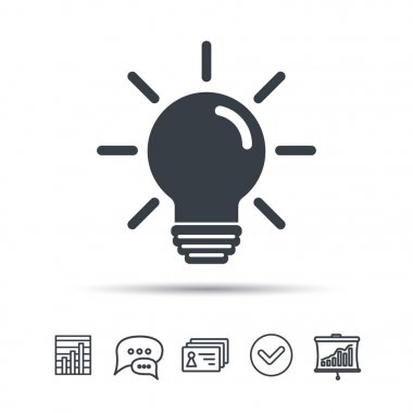 Ampul simgesi. Lamba aydınlatma işareti.